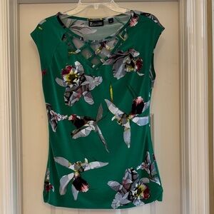 NY & Co Green Floral Blouse